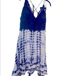 Rue21 crochet accent v-neck asymmetrical hem sundress